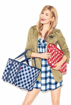 Сумка Mini Maxi Basket, клетка синяя, Reisenthel