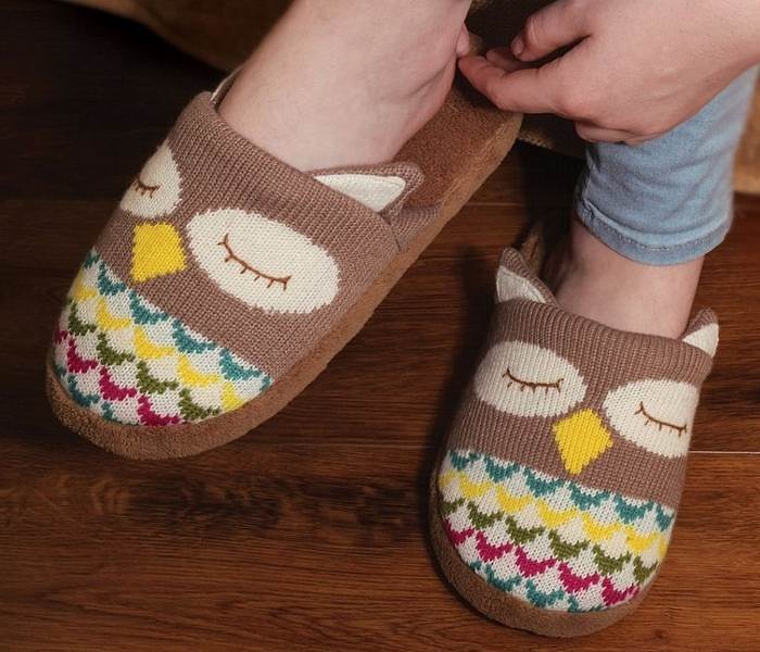 Тапочки домашние вязаные animal Совы