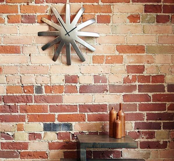 Часы настенные Burst, никель, Umbra 