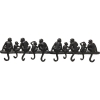 Вешалка настенная Monkey Family, 61х14х3 см. Сталь, Черный