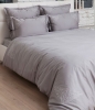 Комплект постельного белья "CASTELLO", сатин, 150х210+220x240+50х70 см. серый