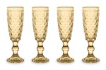 Набор бокалов для шампанского Dubai, янтарный, 0,15 л. 4 шт. WD Lifestyle