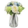 Декоративные цветы в вазе Розы и гортензии, 23х23х34 см. Dream Garden