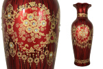 Декоративная напольная ваза Цветы (бордо)