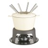 Набор для приготовления фондю (кастрюля  горелка, вилки 6шт.) чугунный покрыт CREAM эмалью KC, 21x18 см. Kitchen Craft