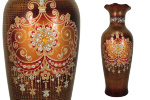 Декоративная напольная ваза Восточный орнамент (коричневая)