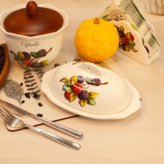Масленка с крышкой Frutti di Bosco, 22,5 см. Nuova Cer