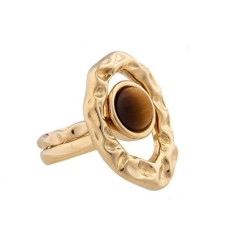 Кольцо двойное Tiger Eye 17.2 мм. Possebon