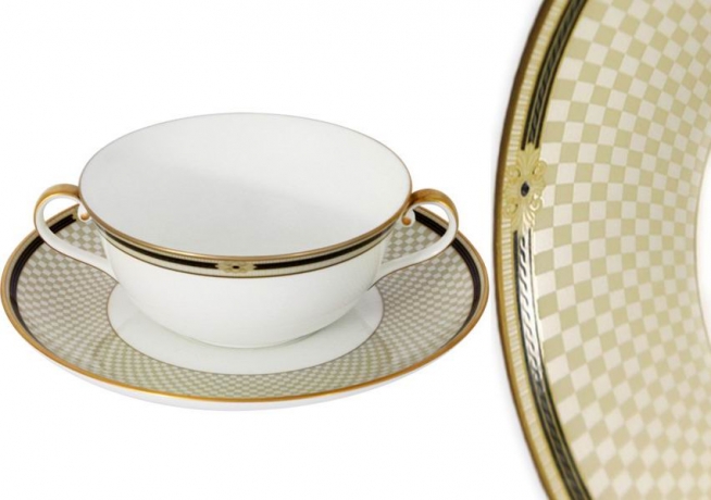 Суповая чашка на блюдце Виндзор, 0,34л, Narumi