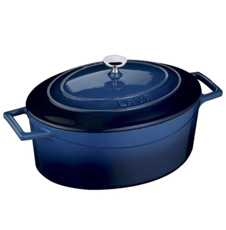 Кастрюля овальная, синий Lava