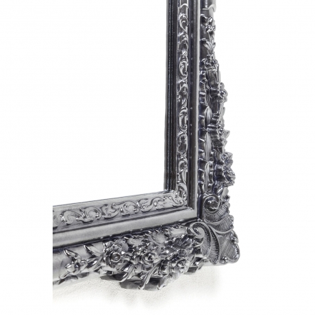 Зеркало Fiore, коллекция "Цветок" 89*109*7,5, Акрил, Сосна, Стекло, Серебряный