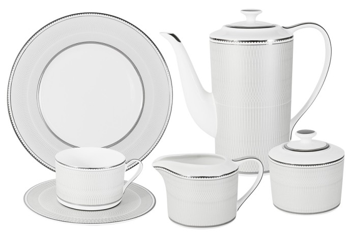 Чайный сервиз Жемчуг, 6 персон, 21 предмет Emily