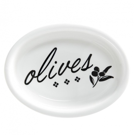 Тарелка для оливок из фарфора Eataly, 16х12 см. Salt&Pepper