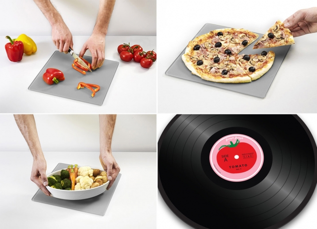 Доска для готовки и защиты рабочей поверхности Tomato vinyl record