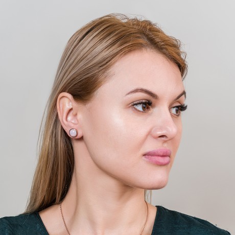 Пусеты Сфера SHELL ROSE Fiore Luna