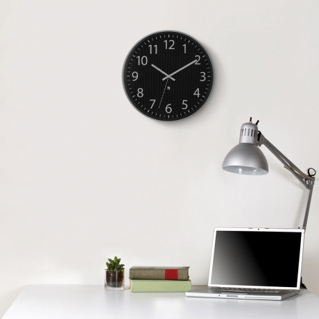 Часы настенные perftime черные, 31,8 см, Umbra