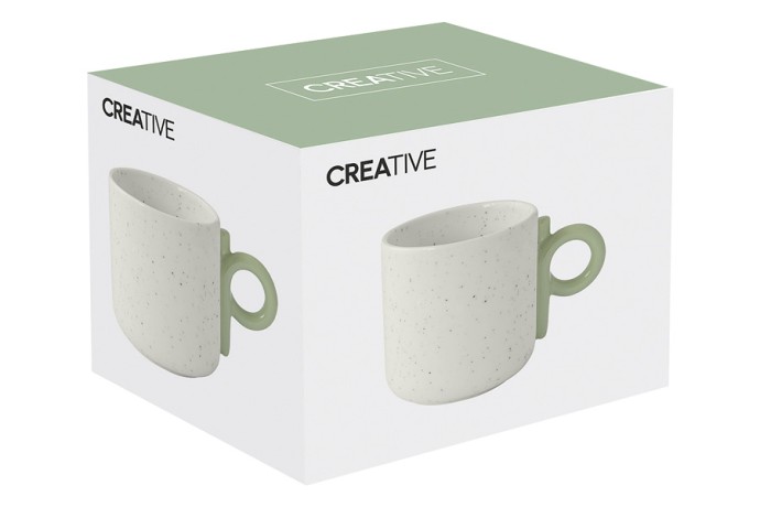 Кружка Creative, бело-зелёная, 0,35 л. Easy Life