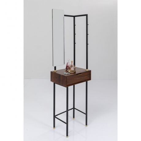 Вешалка + зеркало Ravello, коллекция "Равелло" 50*178*35, Палисандр, Сталь, МДФ, Зеркальное стекло, Коричневый