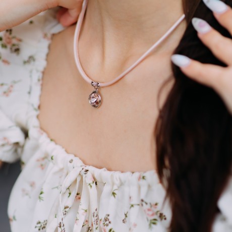 Колье Crystal B1902.M1 BW/S Fiore Luna