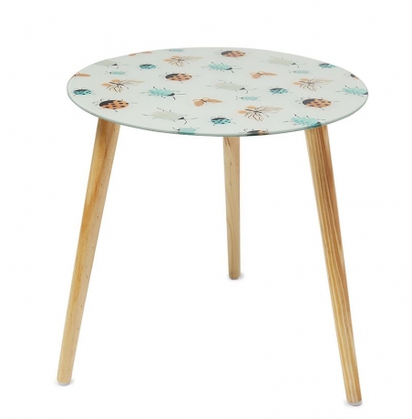 Столик приставной Bugs белый Balvi