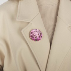 Брошь Дерево с листьями XZ1362.6 R/G Shadore