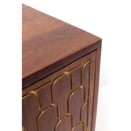 Тумба под ТВ Muskat, 140х50х35 см. Манго, МДФ, Сталь, Коричневый