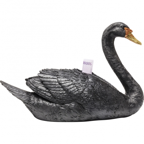 Копилка Swan, коллекция "Лебедь" 59*39*22, Полирезин, Черный