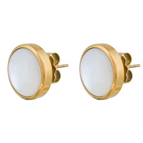 Пусеты Сфера SHELL WHITE Fiore Luna