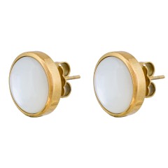 Пусеты Сфера SHELL WHITE Fiore Luna