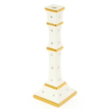 Подсвечник одинарный, 36 см. EMOZIONI, керамика, swarovski