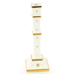 Подсвечник одинарный, 36 см. EMOZIONI, керамика, swarovski