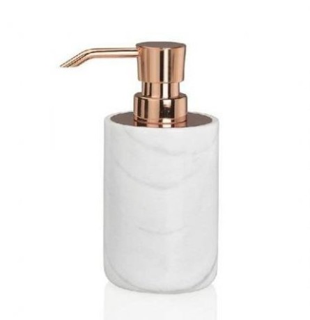 Диспенсер для жидкого мыла мрамор и медь Andrea House
