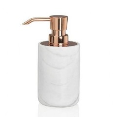 Диспенсер для жидкого мыла мрамор и медь Andrea House