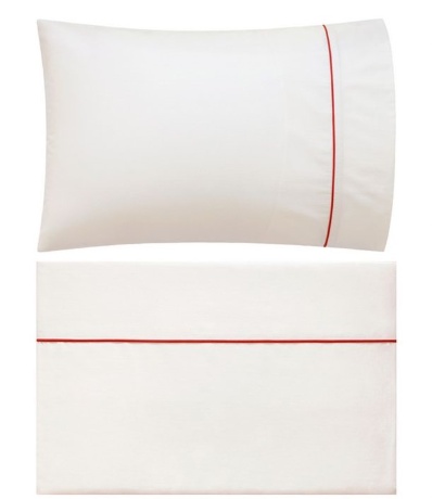 Комплект постельного белья "HOTEL LUX", сатин, 200х220+240x260+2(50х70) см. экрю/терракотовый, BOVI