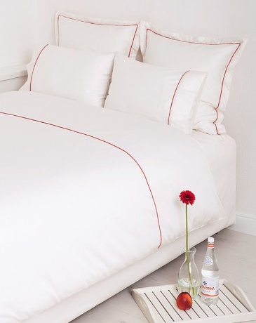 Комплект постельного белья "HOTEL LUX", сатин, 200х220+240x260+2(50х70) см. экрю/терракотовый, BOVI