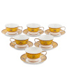 JK-177 Чайный набор на 6 перс. "Арабески" (Arabesca Yellow Pavone)