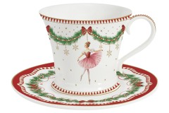 Пара чайная, 1 перс, 2 пр, 200 мл, фарфор P, белая, Щелкунчик и фея, Magie de Noel, Easy Life