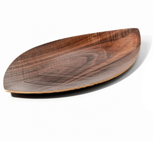 Сервировочная тарелка Leaf орех Legnoart, 33x19,5 см.