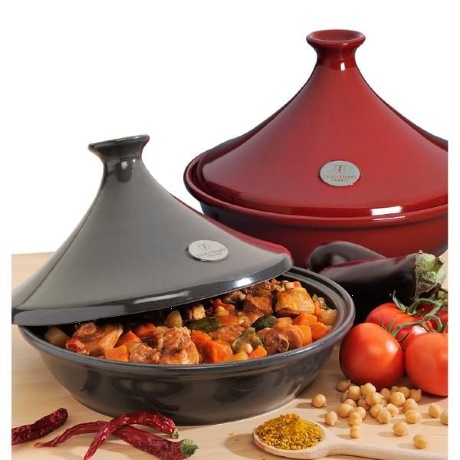 Тажин керамический Emile Henry, черный, 3 литра, 32 см.