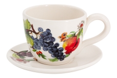 Чашка с блюдцем Tutti Frutti, 0,4 л. Home &amp; Style