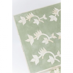 Столик приставной Osaka, коллекция "Осака", количество предметов 2, ручная работа 40*46*40, Манго, МДФ, Верблюжья кость, Зеленый