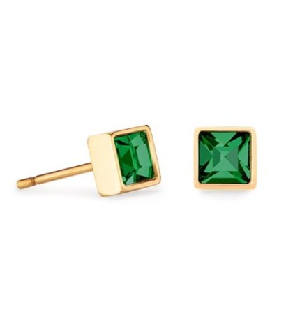 Серьги Dark Green-Gold 0501/21-0549 Coeur de Lion