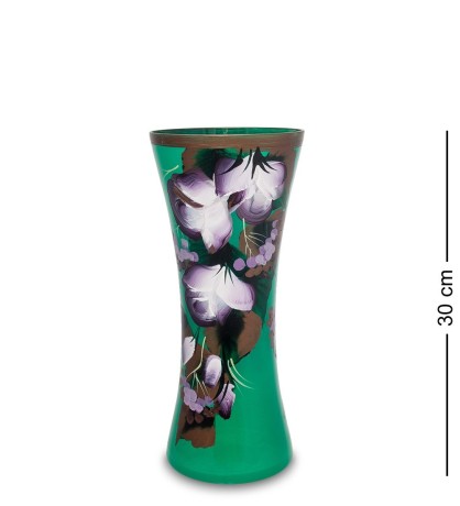 VZ-580 Ваза стеклянная "Жостово" h-300 (конус)