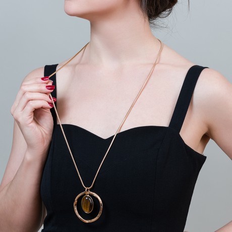 Колье TIGER EYE LN5129 BR/RG Fiore Luna