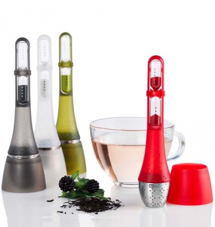 Ситечко для заваривания чая c часами AdHoc, красный