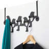 Вешалка надверная Birdseye, 10 крючков, черная, Umbra
