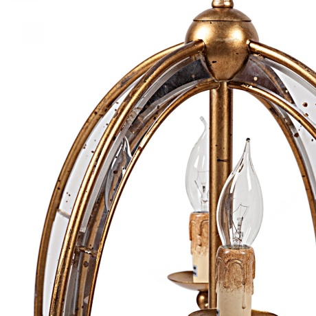 Подвесная люстра-шар с эффектом старения золотая Krovletto