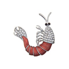 Брошь Креветка