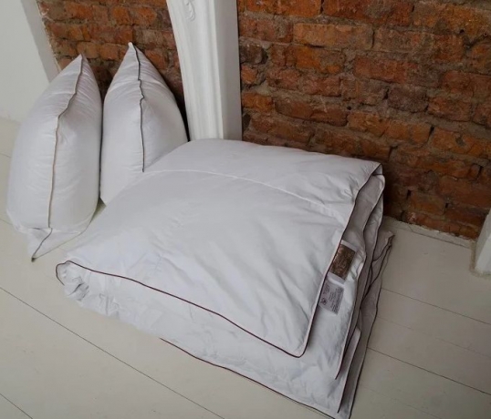 Одеяло теплое пуховое "Ружичка" 172х205, из твилла, технология кассетная, Natures