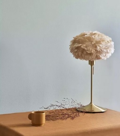 Торшер настольный Champagne brushed brass с USB, 42 см. Umage